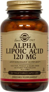 Alpha Lipoic Acid 120 mg Vegetable Capsules