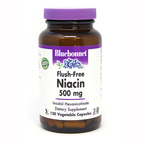 FLUSH-FREE NIACIN 500 mg 120 VEGETABLE CAPSULES
