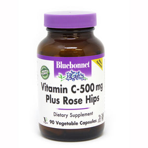 VITAMIN C-500 mg PLUS ROSE HIPS 90 VEGETABLE CAPSULES