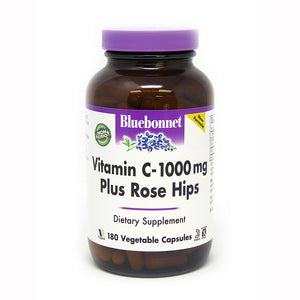 VITAMIN C-1000 mg PLUS ROSE HIPS 180 VEGETABLE CAPSULES