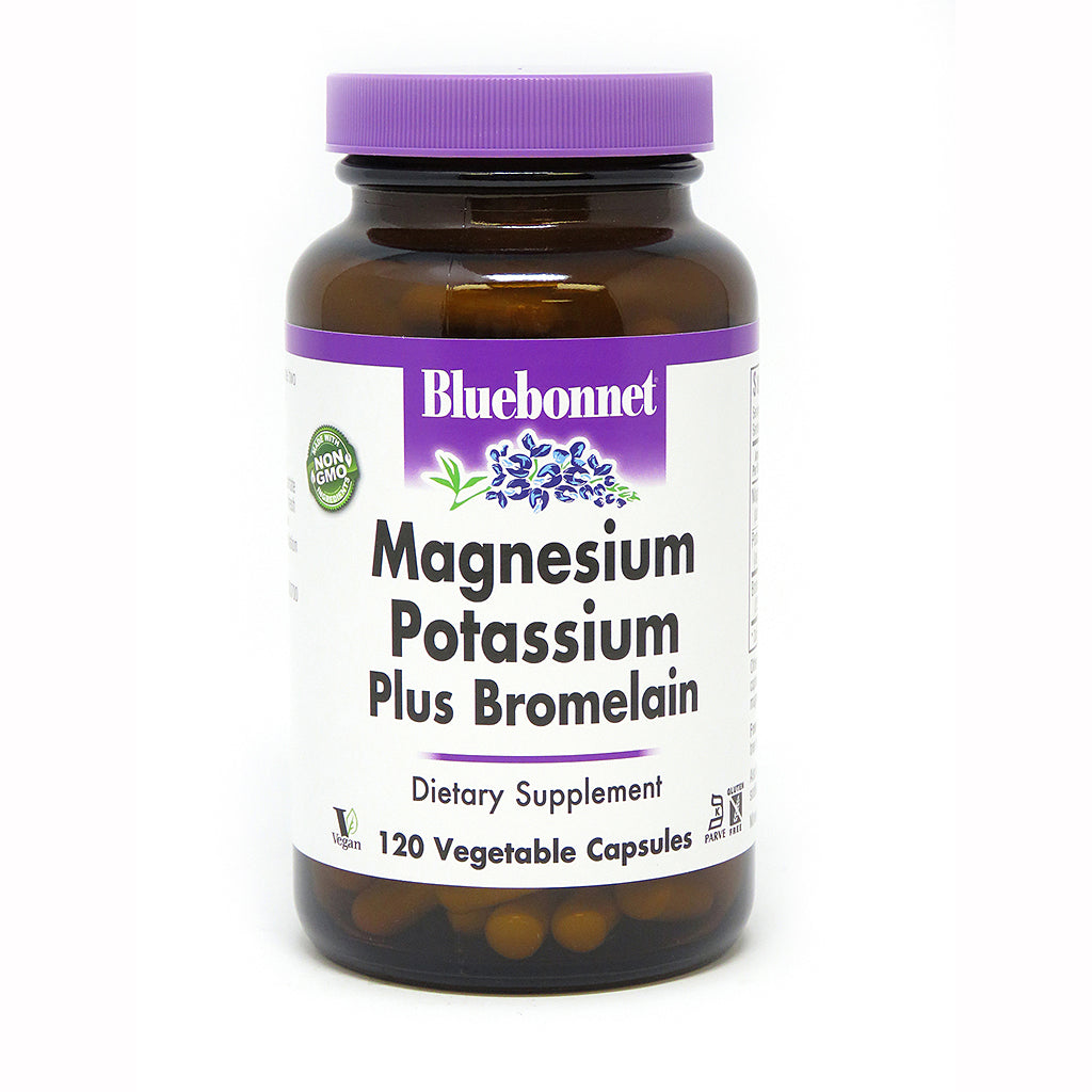 MAGNESIUM POTASSIUM PLUS BROMELAIN 120 VEGETABLE CAPSULES