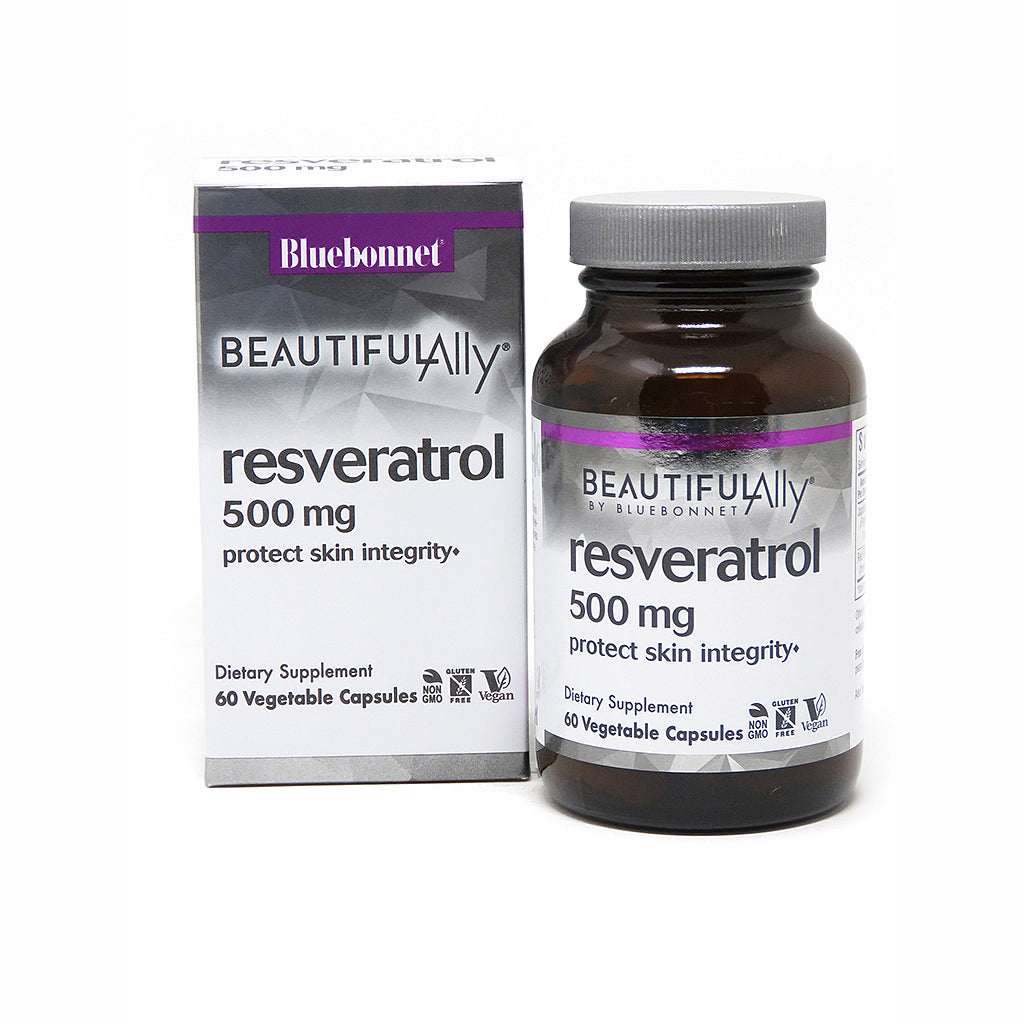BEAUTIFUL ALLY® RESVERATROL 500 mg 60 VEGETABLE CAPSULES