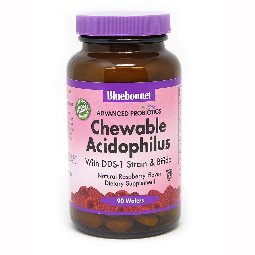 ADVANCED Prebiotics & Prebiotics & Probiotics CHEWABLE ACIDOPHILUS 90 WAFERS