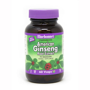STANDARDIZED AMERICAN GINSENG ROOT EXTRACT 60 VEGETABLE CAPSULES