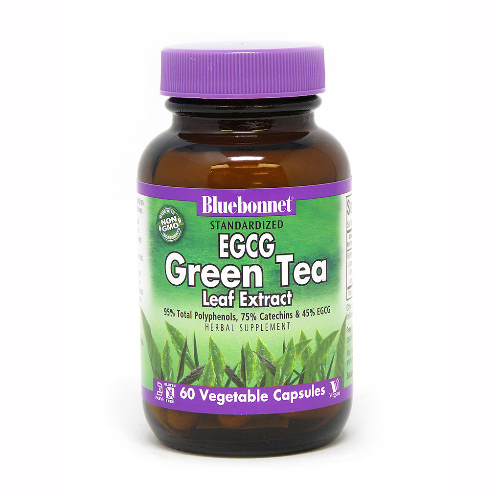 STANDARDIZED EGCG GREEN TEA LEAF EXTRACT 60 VEGETABLE CAPSULES