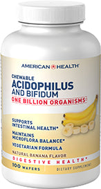 Chewable Acidophilus And Biﬁdum Natural Banana Wafers^