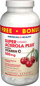 Super Acerola Plus®  500 mg BONUS Chewable Wafers^